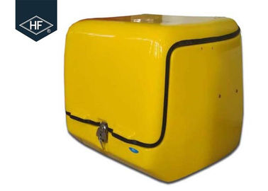 防水Motorbike Food Delivery Box 139L Volume Shock Resistance Yellow Color